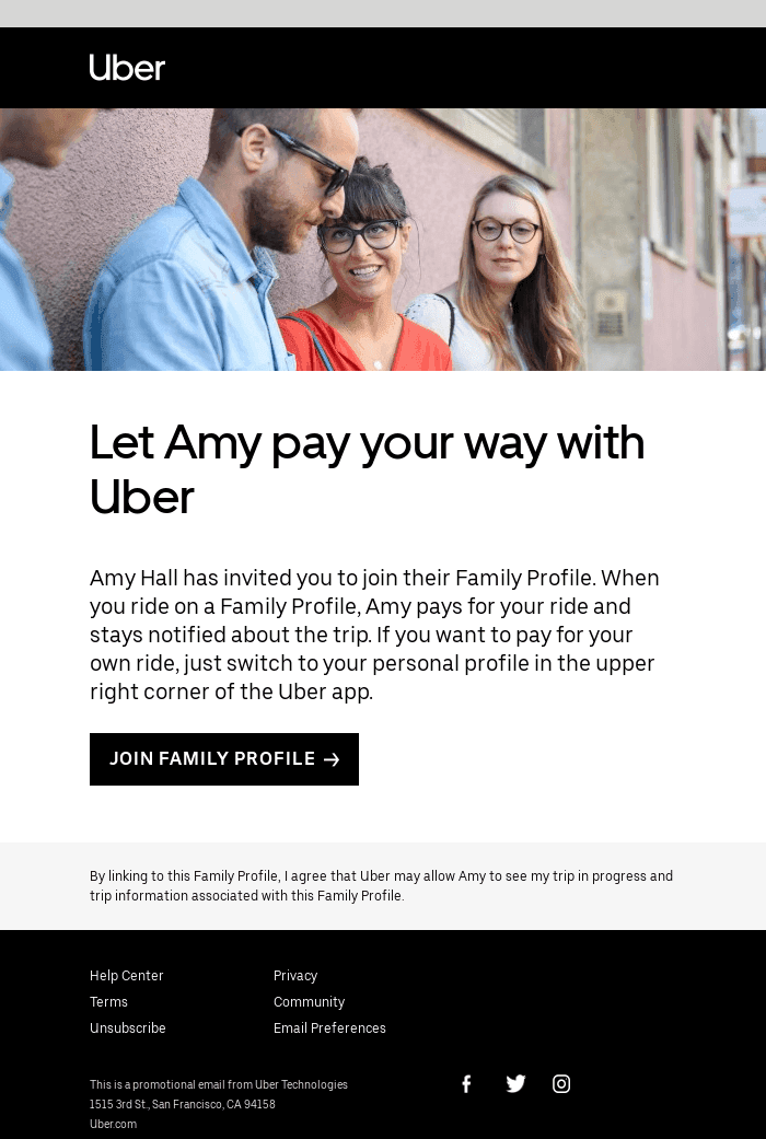 Amy wants to pay for your rides