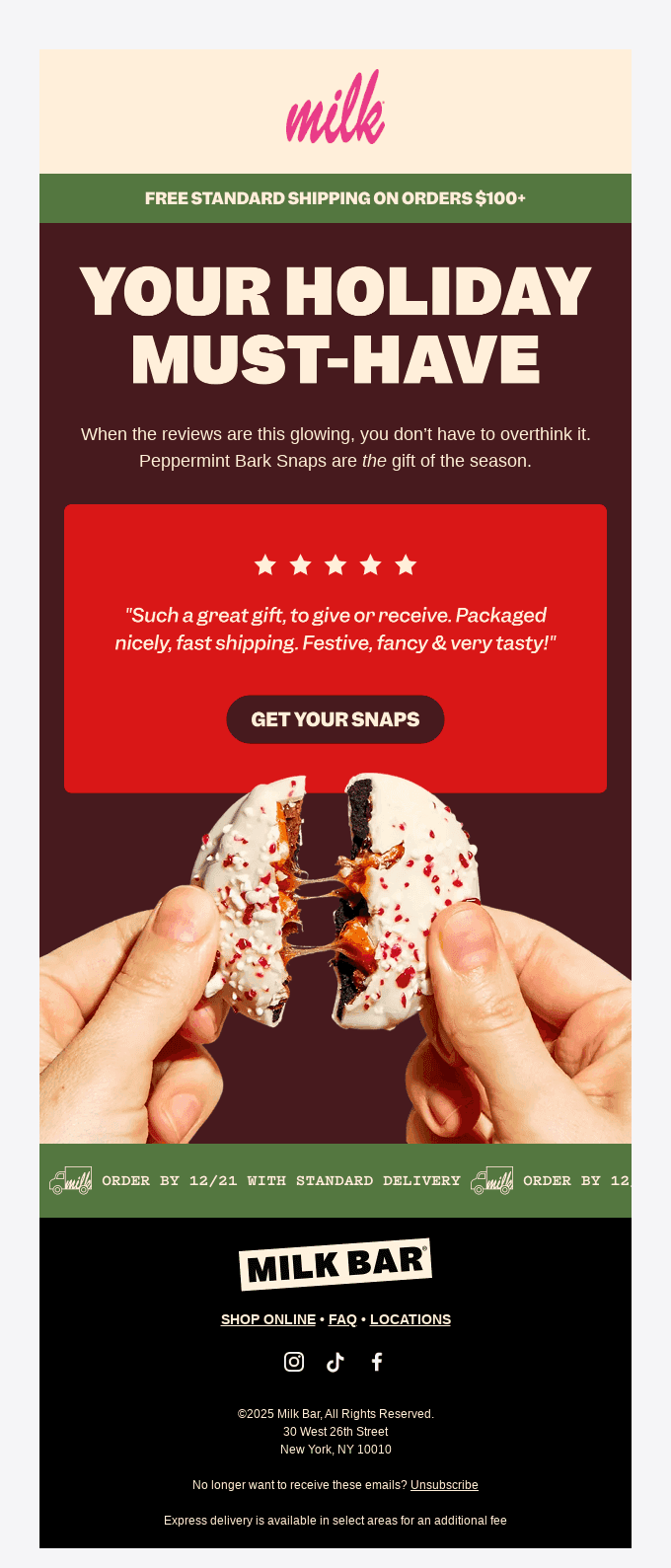 “Best cookies I’ve ever had.”