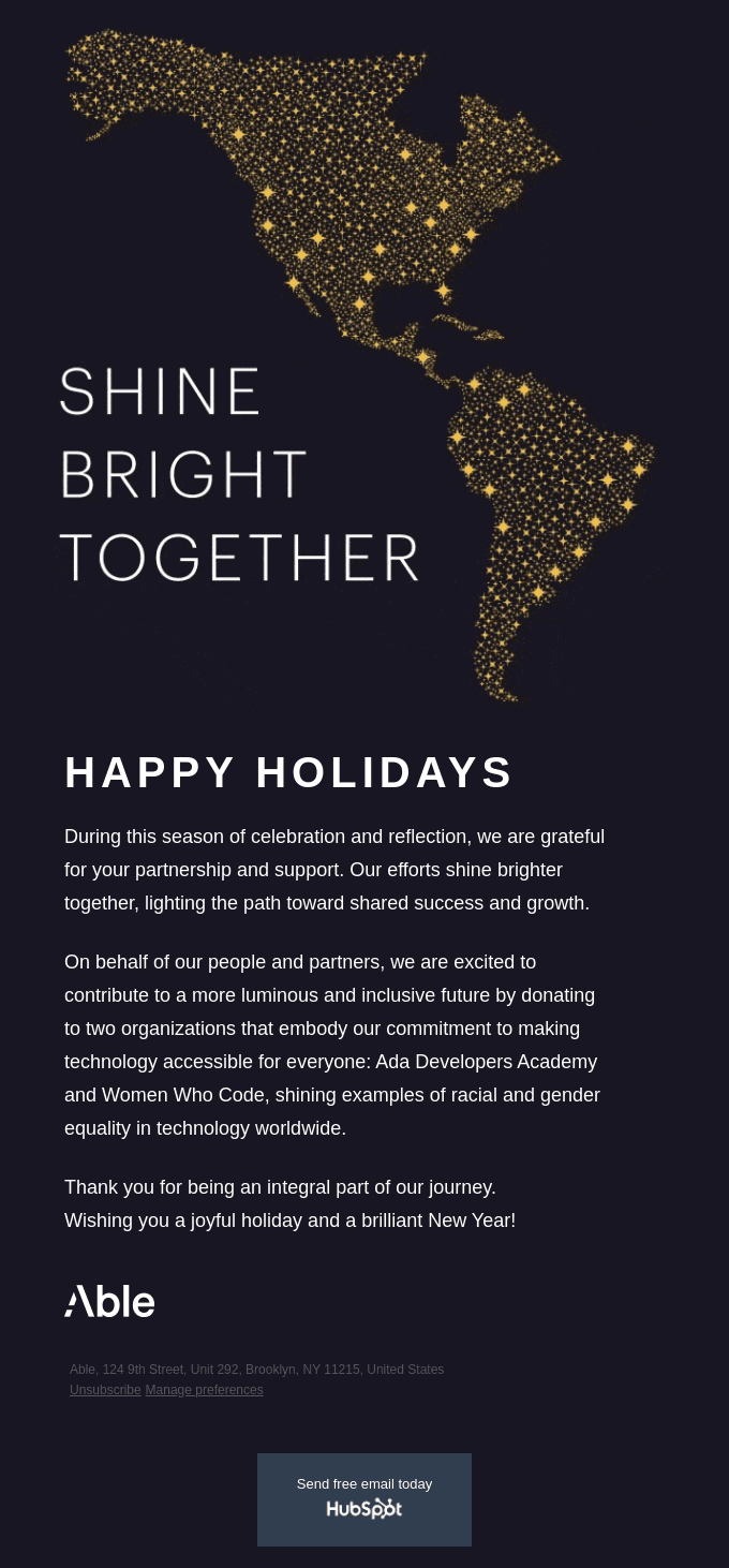Happy Holidays from Able!