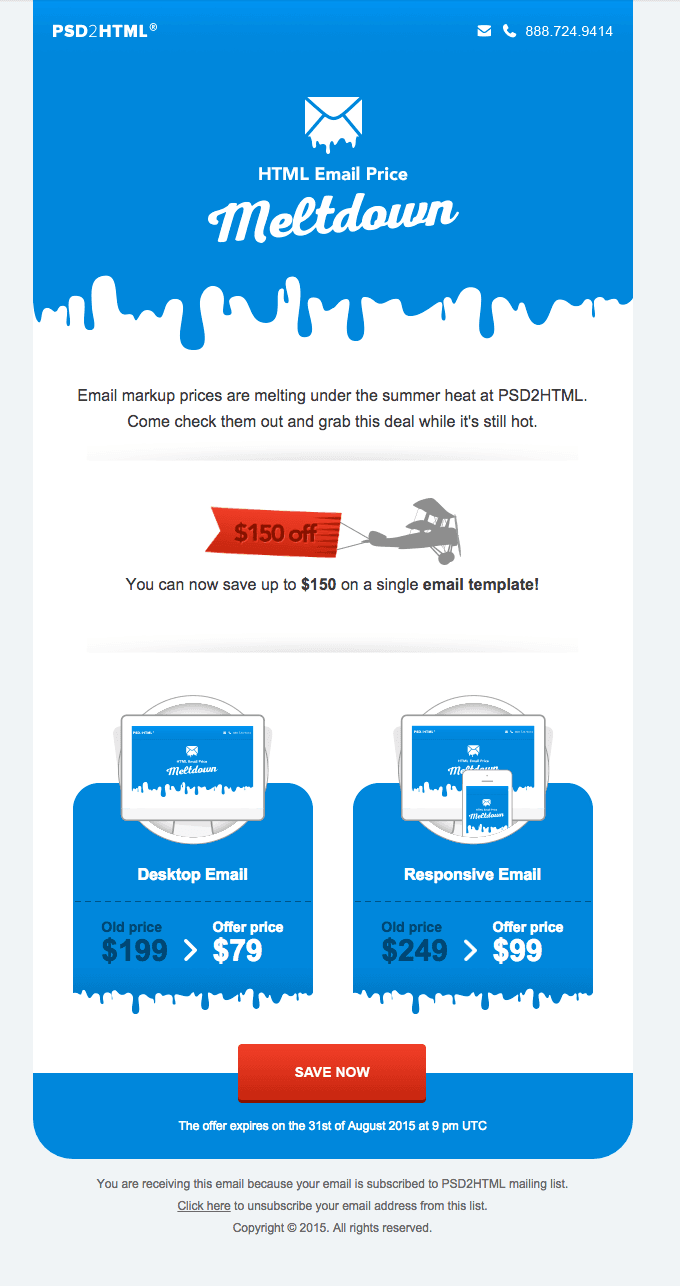 Hot offer! ✨ Save up to $150 on HTML email orders!