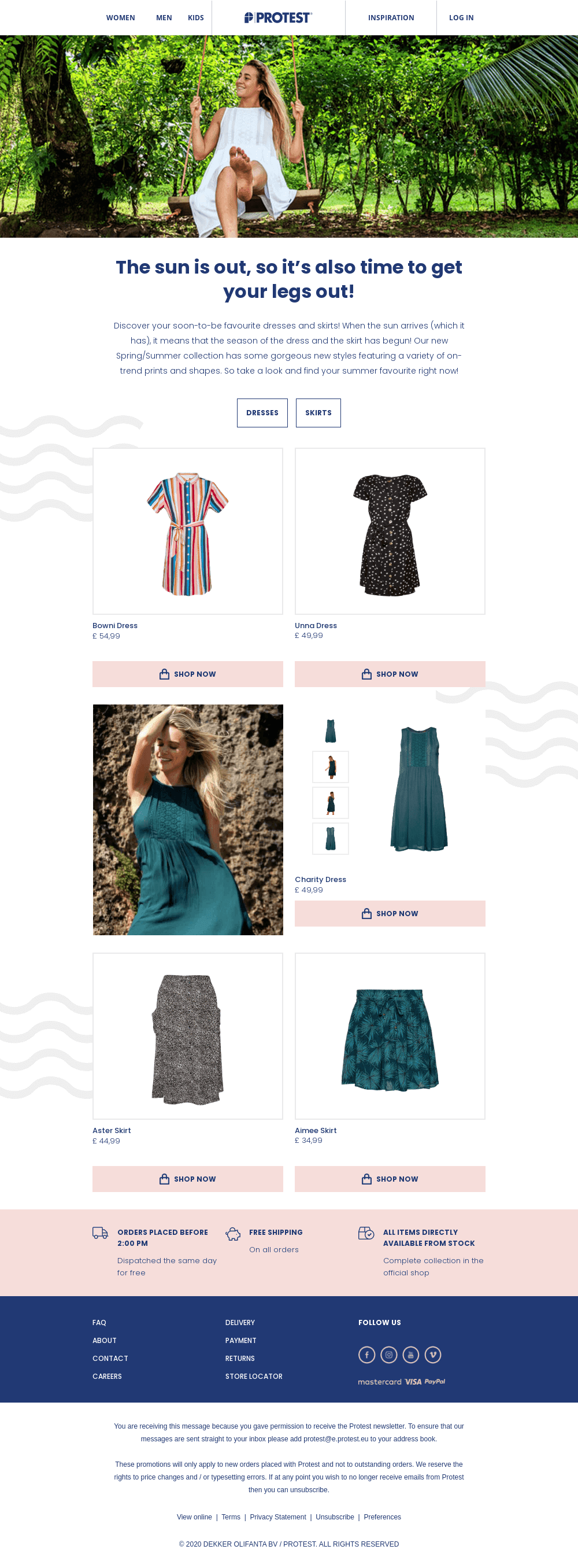 It's time for dresses and skirts!