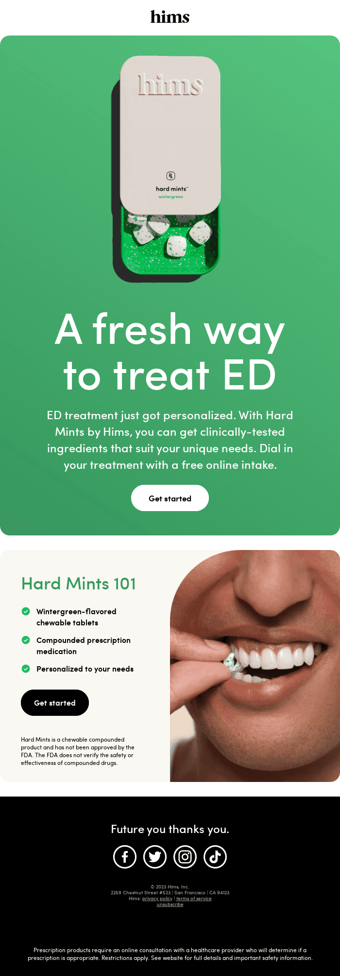 Just dropped: Hard Mints by Hims