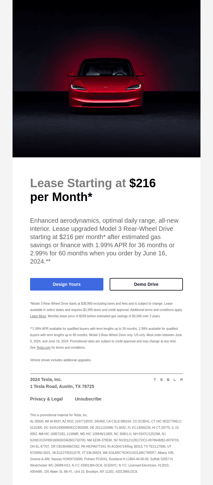 Lease Upgraded Model 3 For Less