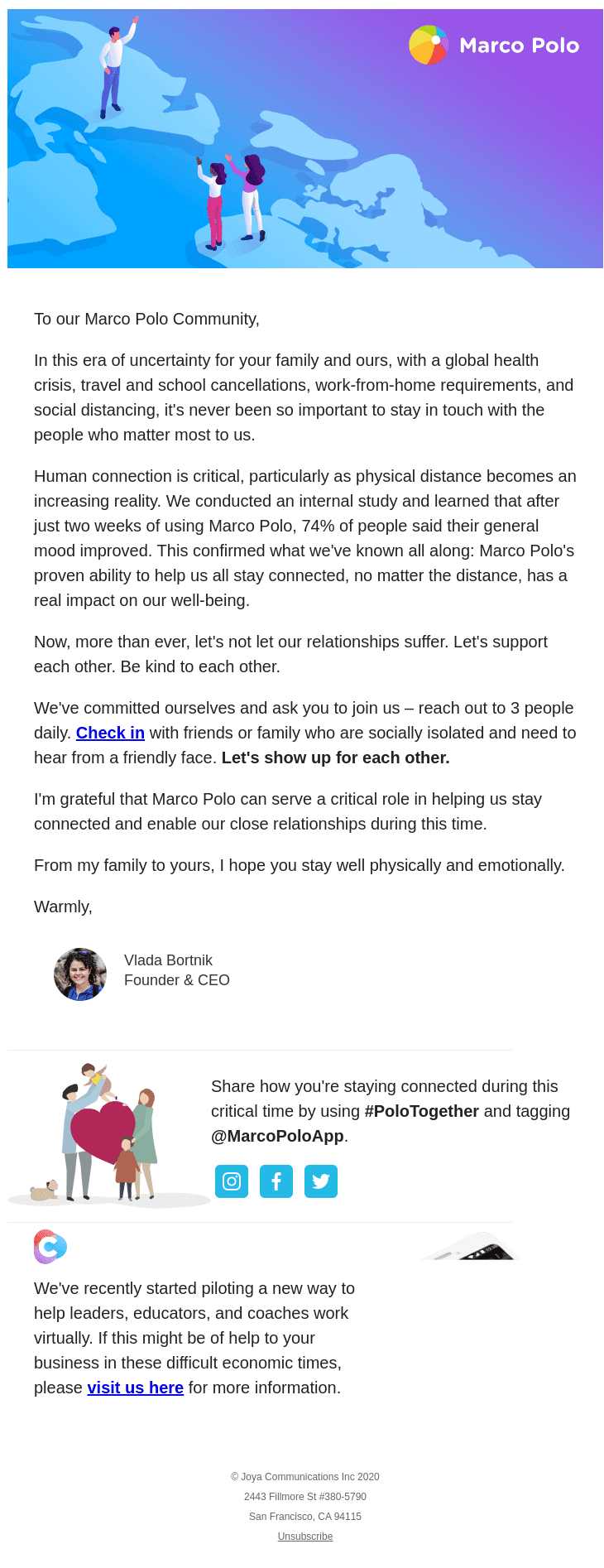 Let's show up for each other.
