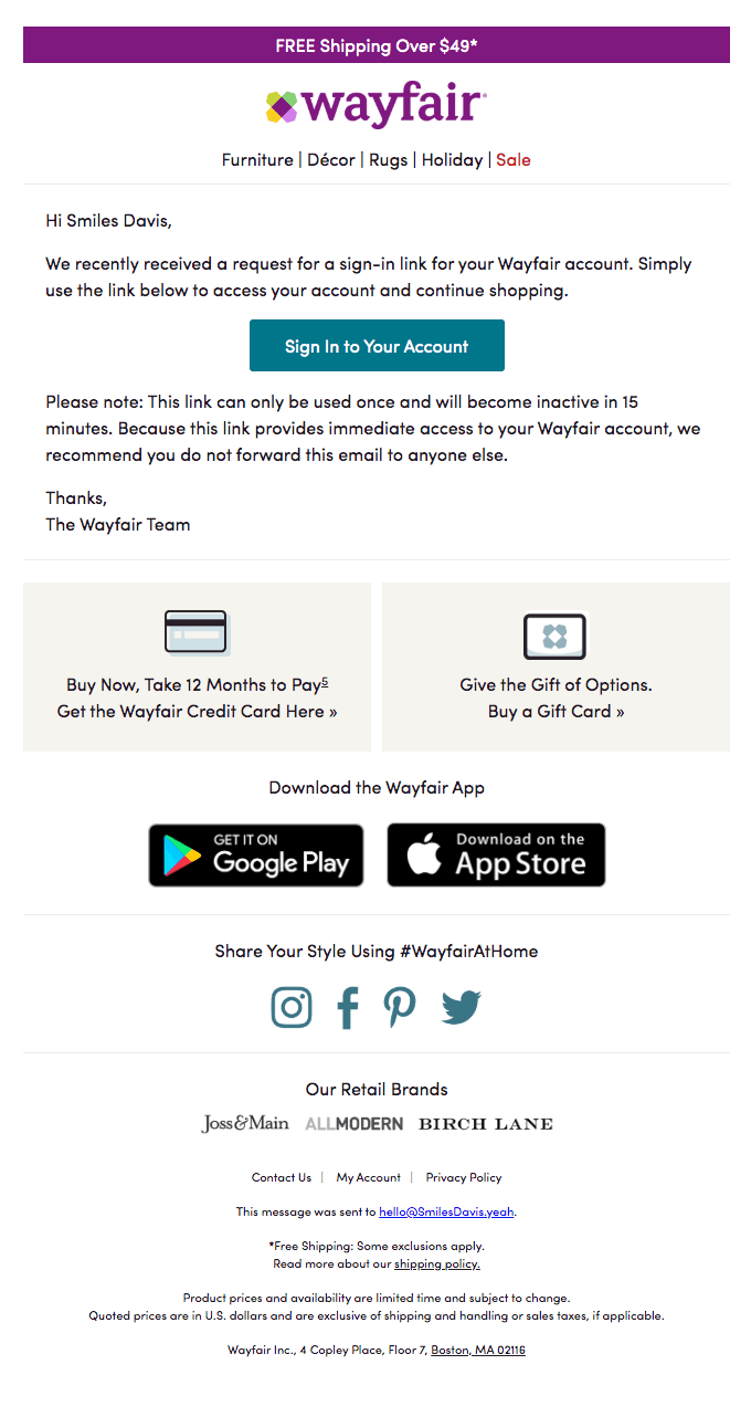 Log in to your account