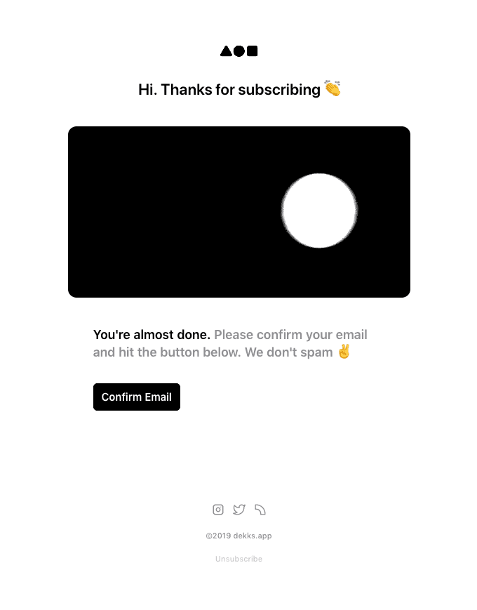 [Please confirm your email]