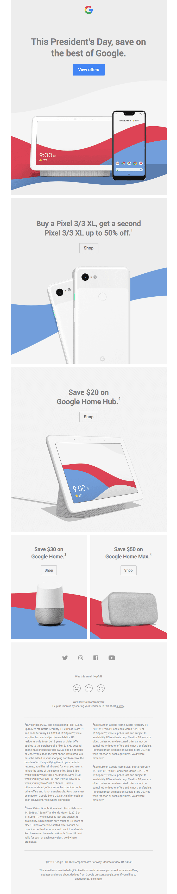 President’s Day sale starts now