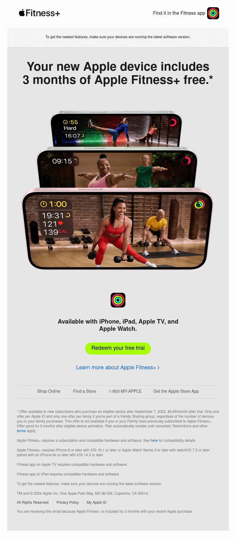 Redeem your free 3-month trial.