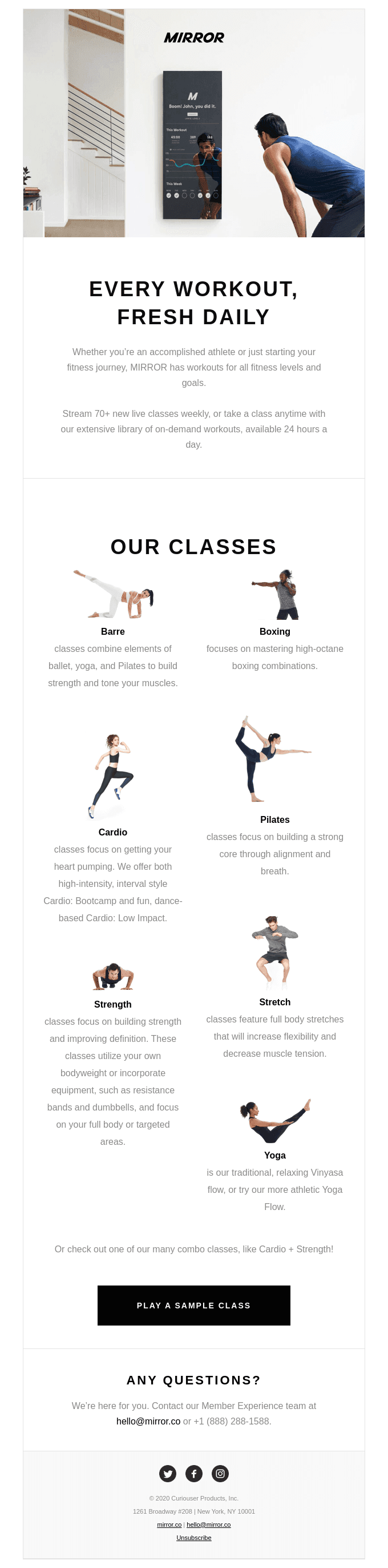 Your Favorite Workout. Your Home.