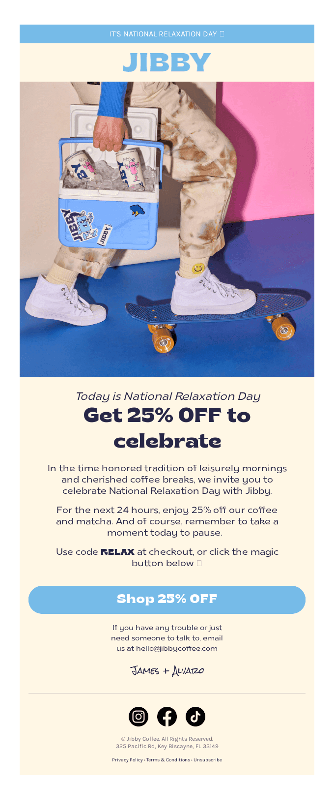 25% OFF for National Relaxation Day