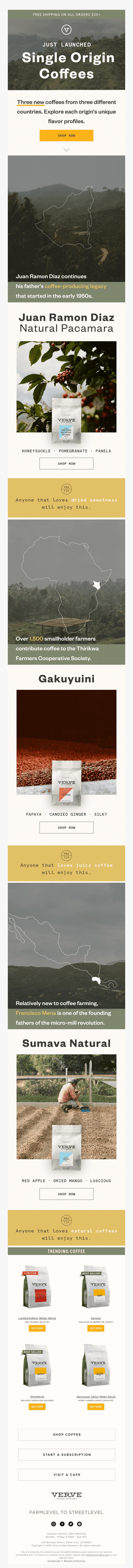 3 New Coffees, 3 Different Countries