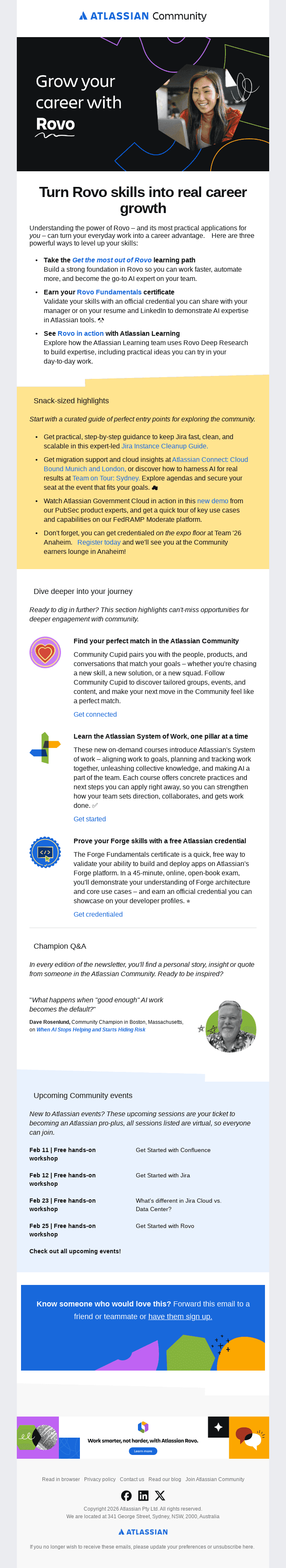 3 ways to grow your career with Rovo