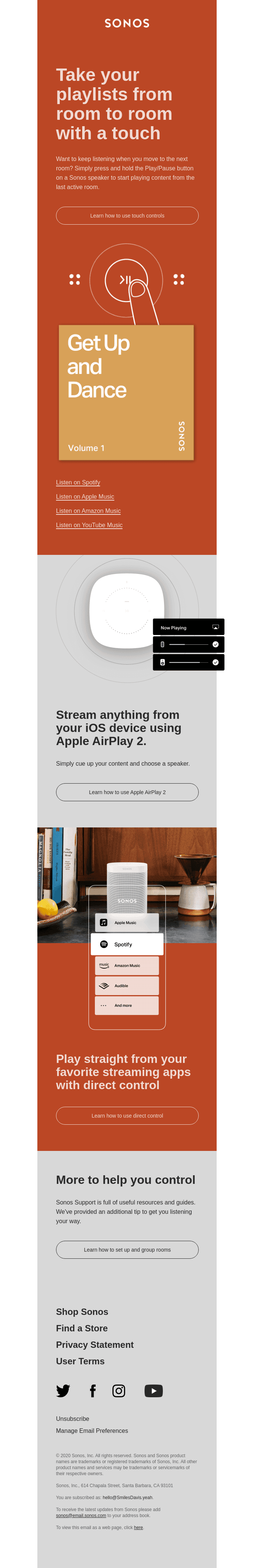 A great playlist at the touch of a button