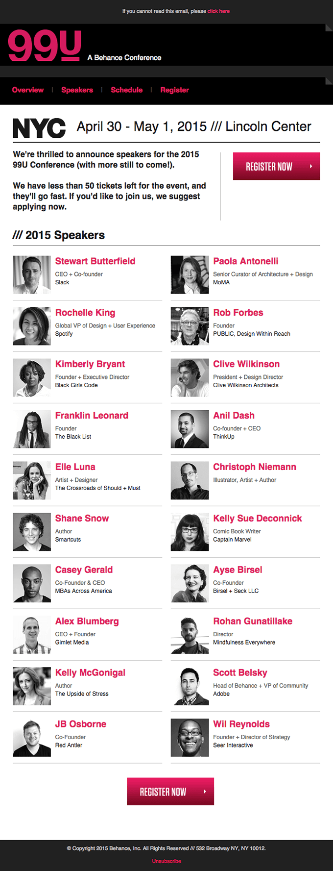 Announcing Speakers for the 2015 99U Conference!