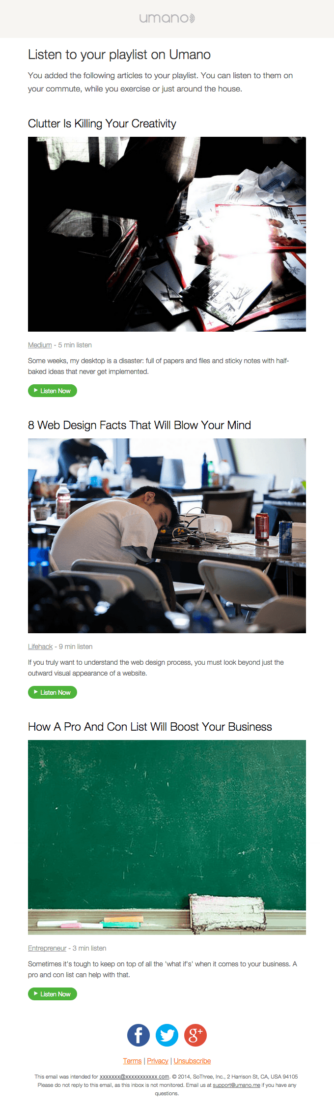 3 awesome articles are waiting in your playlist