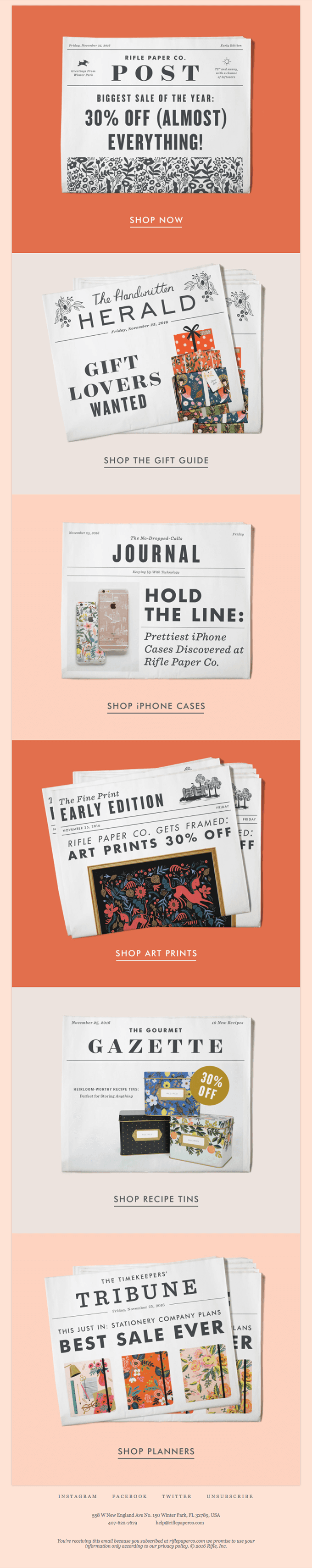 Breaking News: 30% Off (Almost) Everything
