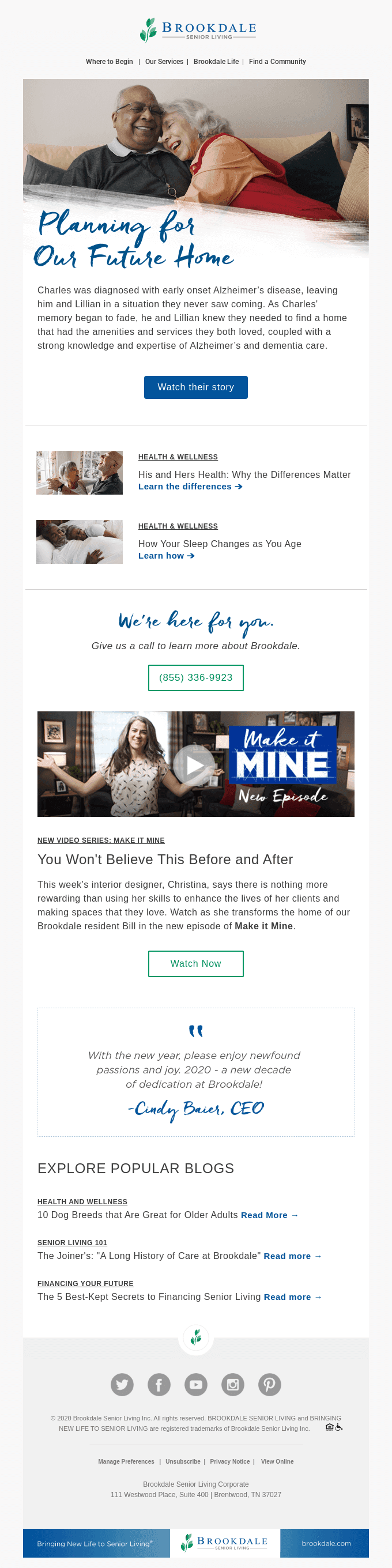 Brookdale Life: January Newsletter