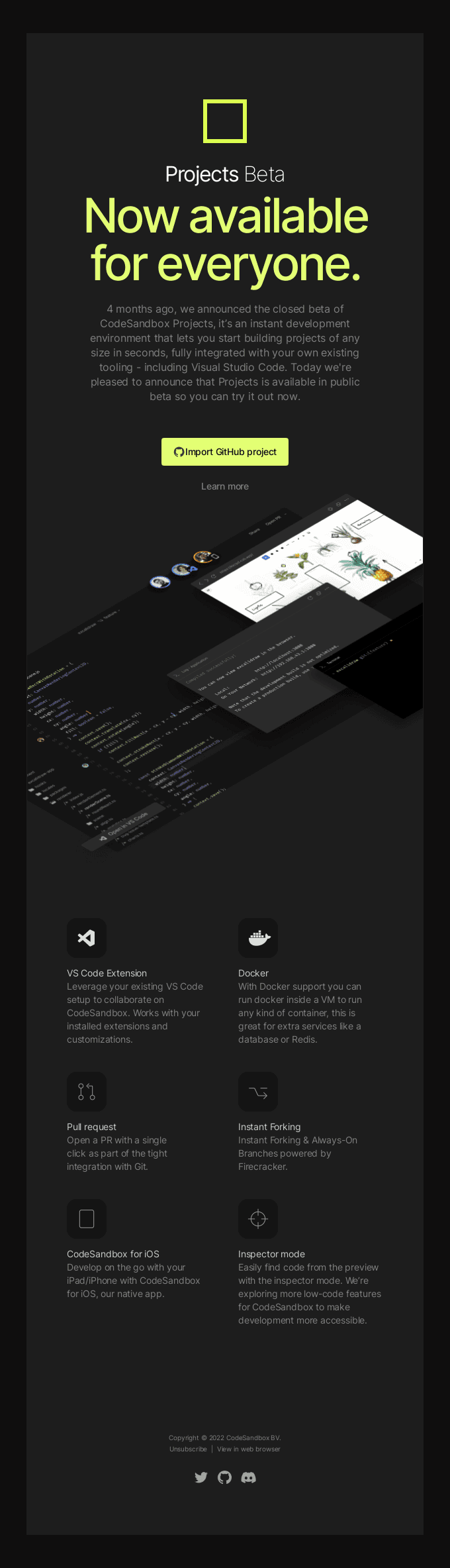 CodeSandbox Projects Goes into Open Beta