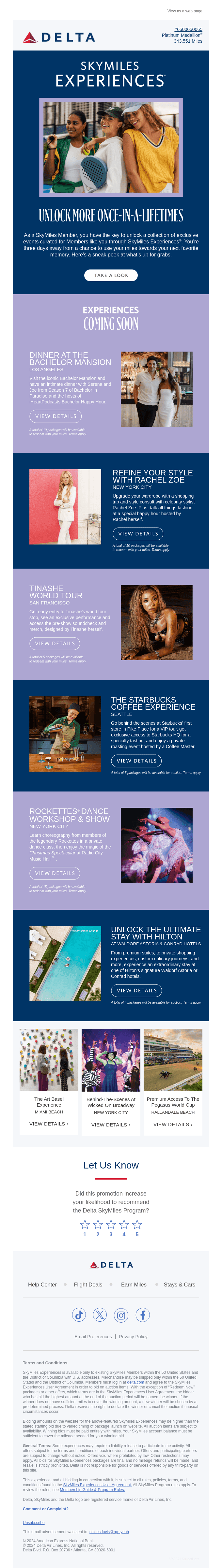 Coming Soon: New Experiences For SkyMiles® Members
