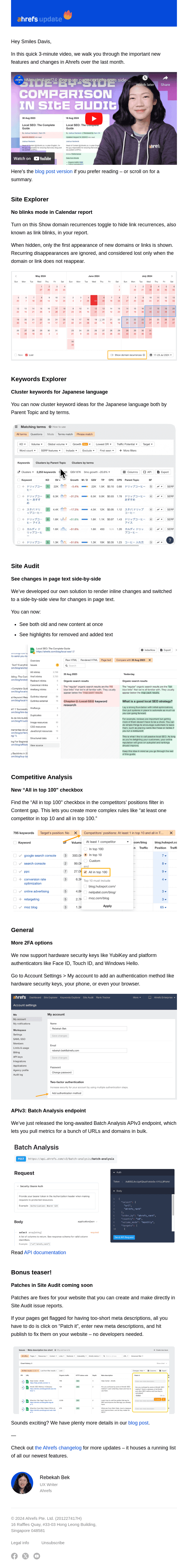 Compare page text changes side-by-side in Site Audit and more