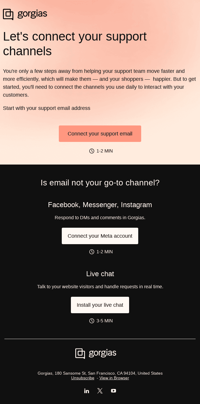 Connect your first support channel