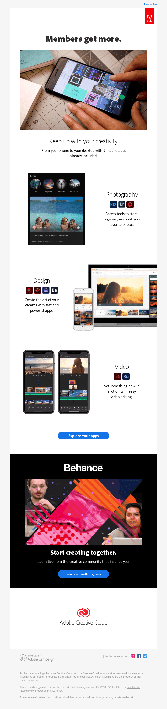 Creative Cloud member benefits: Take your creativity to go
