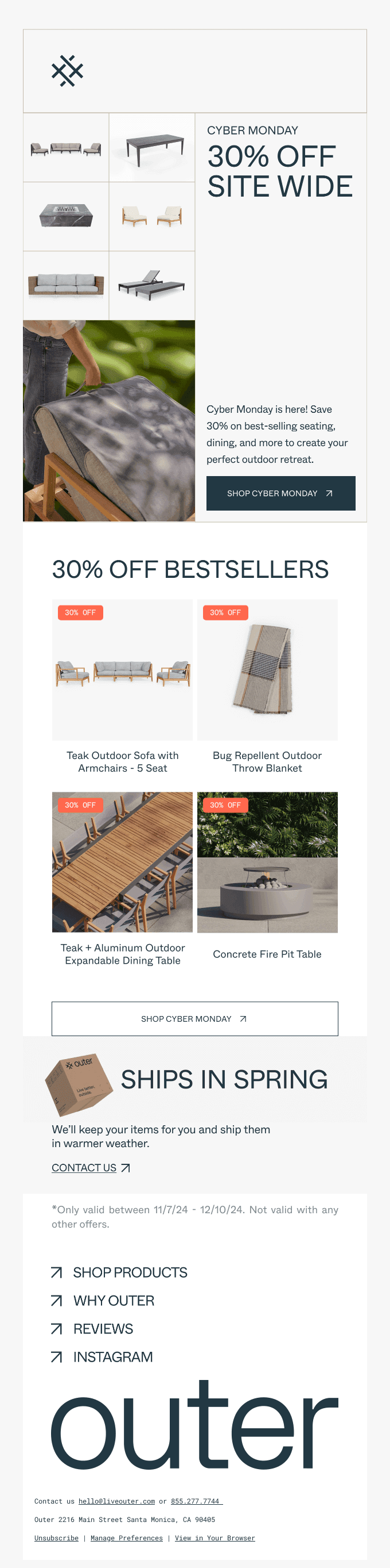 Cyber Monday: 30% Off Sitewide—Your Outdoor Upgrade Starts Now