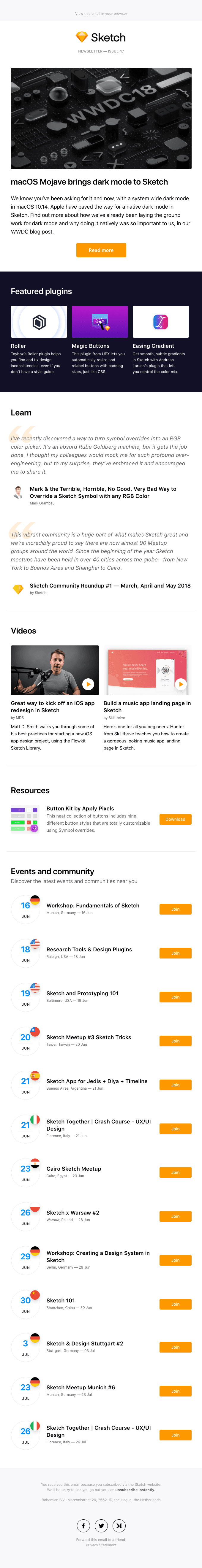 Dark mode in Sketch, magic buttons and a huge community roundup 🌍️