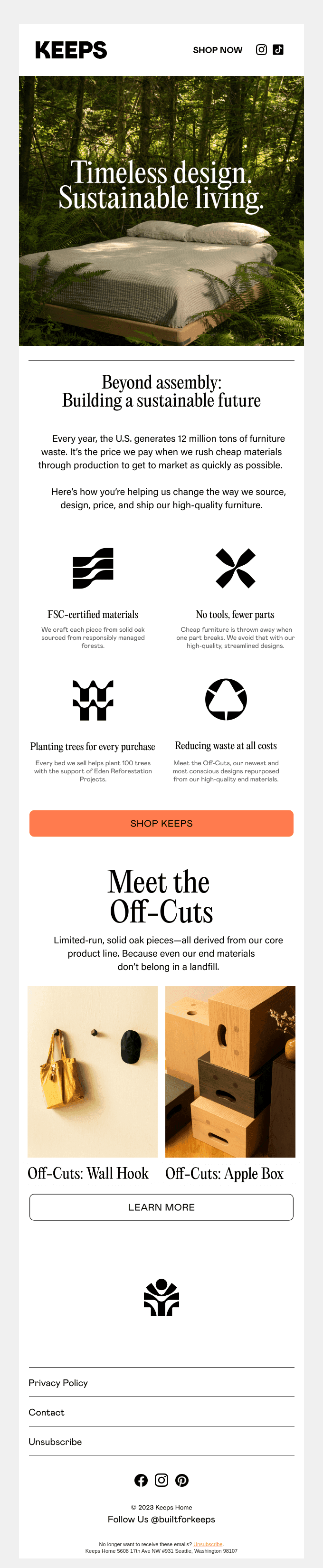 Designs that make a difference. Shop sustainably with Keeps!