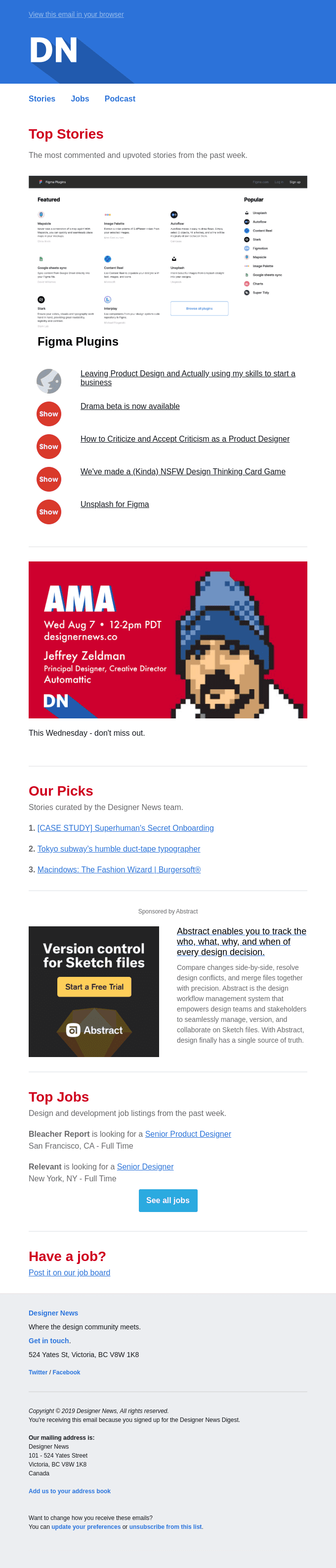 DN Digest for the Week of August 4th 2019