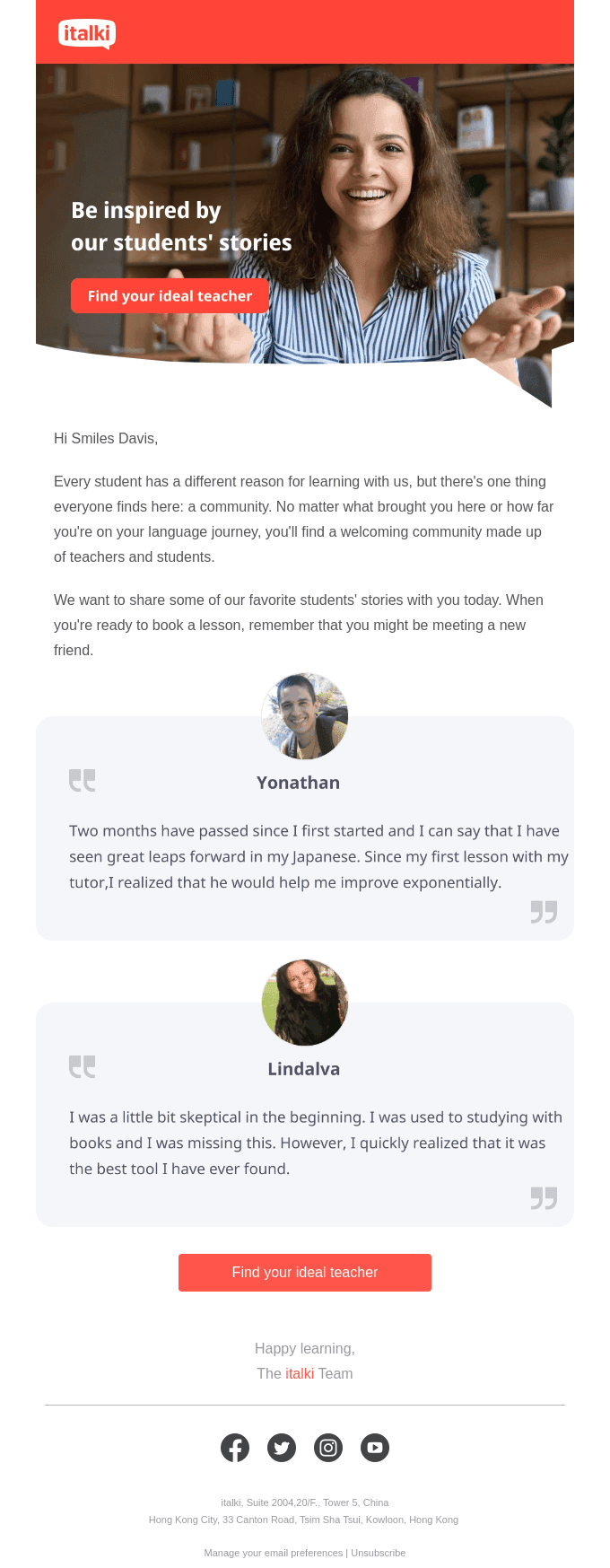 Don't just take our word. Hear their stories with italki.