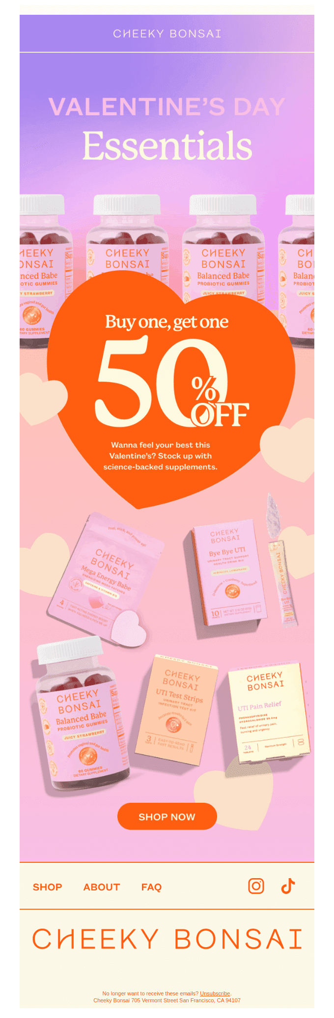Double the love 💕 buy one get one 50% off