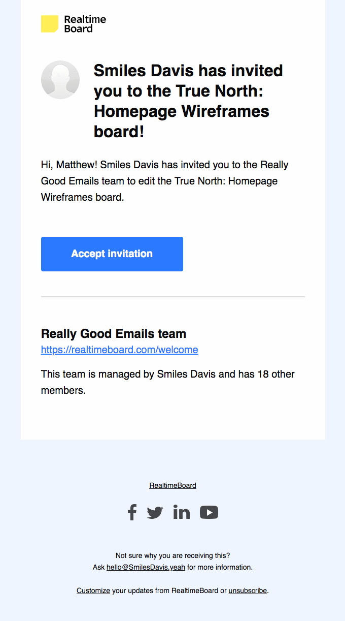 Edit the True North: Homepage Wireframes board in Really Good Emails!