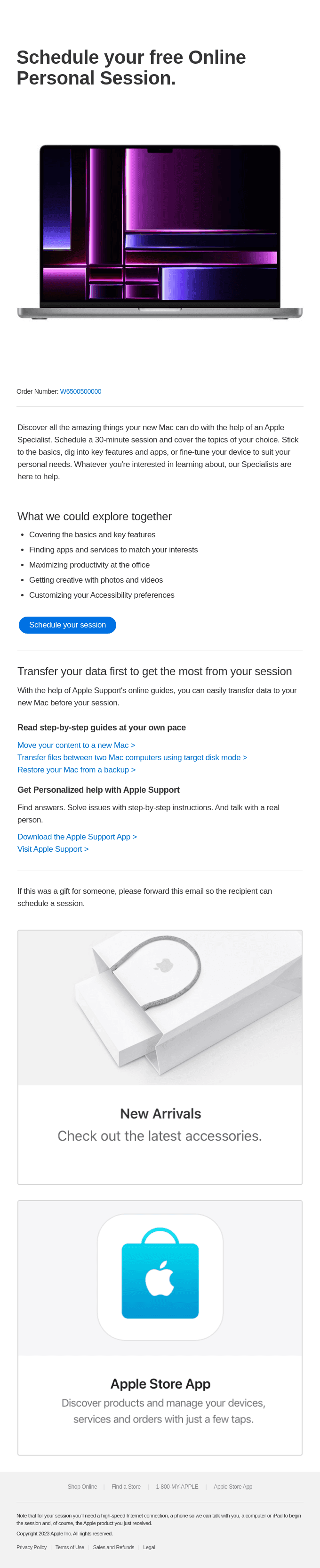 Explore your Mac with a Specialist online.