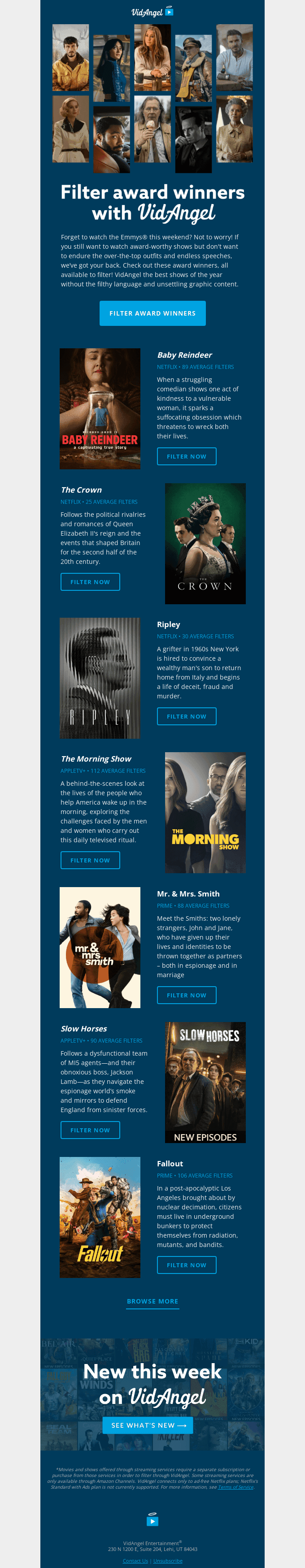 Filter award-winning shows with VidAngel.