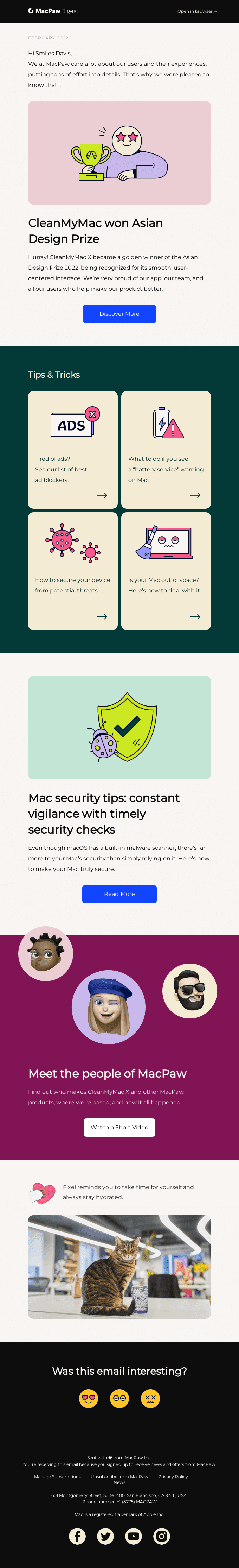 🏆 First design award in 2022, macOS security tips, and more.