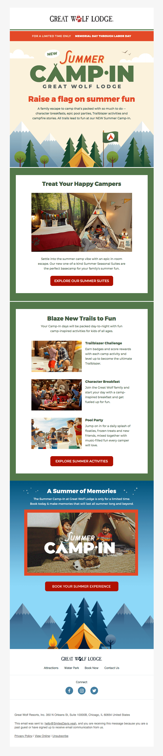 FIRST EVER! Summer Camp-In at Great Wolf Lodge