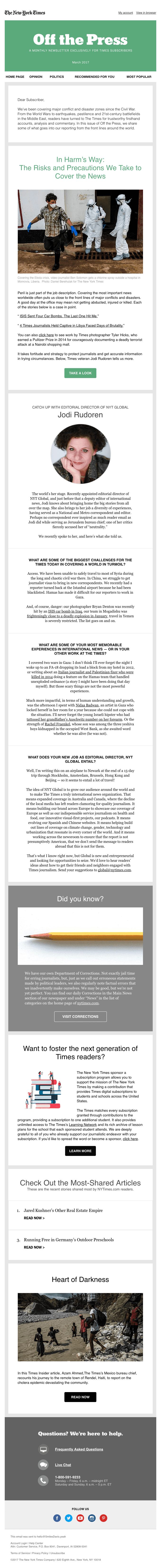 For Times subscribers only: here’s your March newsletter