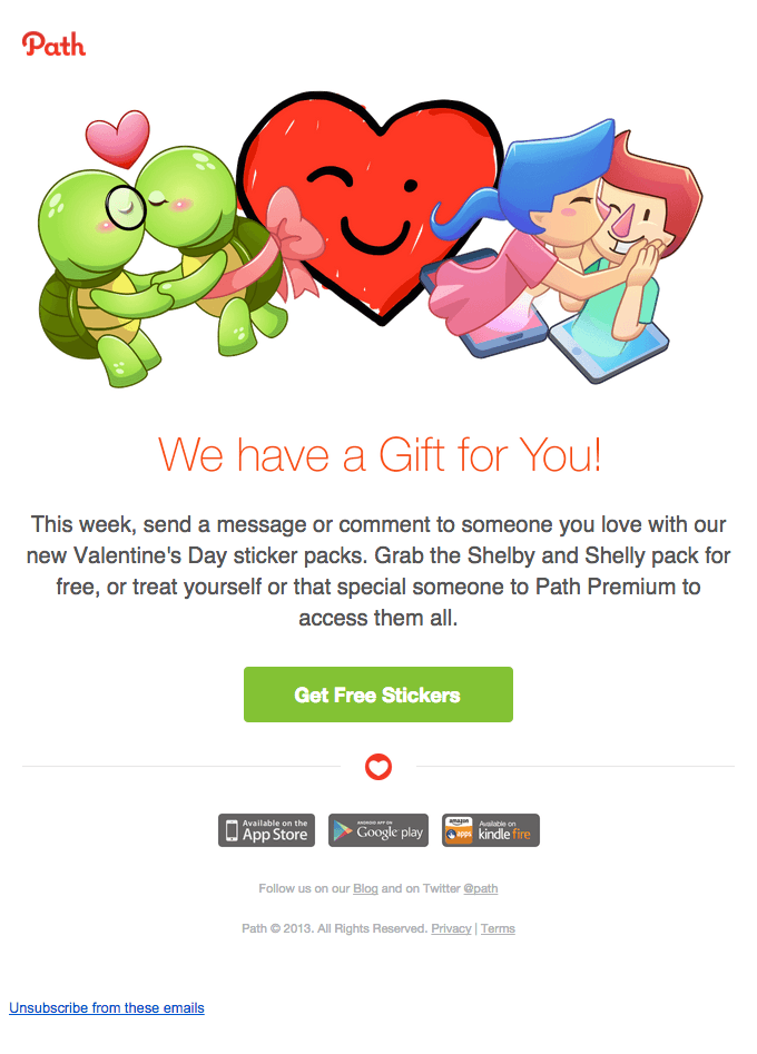 Enjoy a Free Sticker Pack as an Early Valentine from us to You.