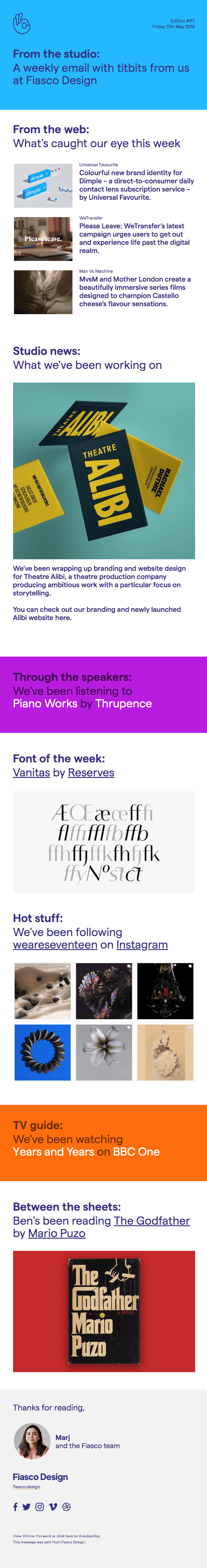 From the Studio | Edition #117 | Years and Years, Vanitas & Piano Works 🎹