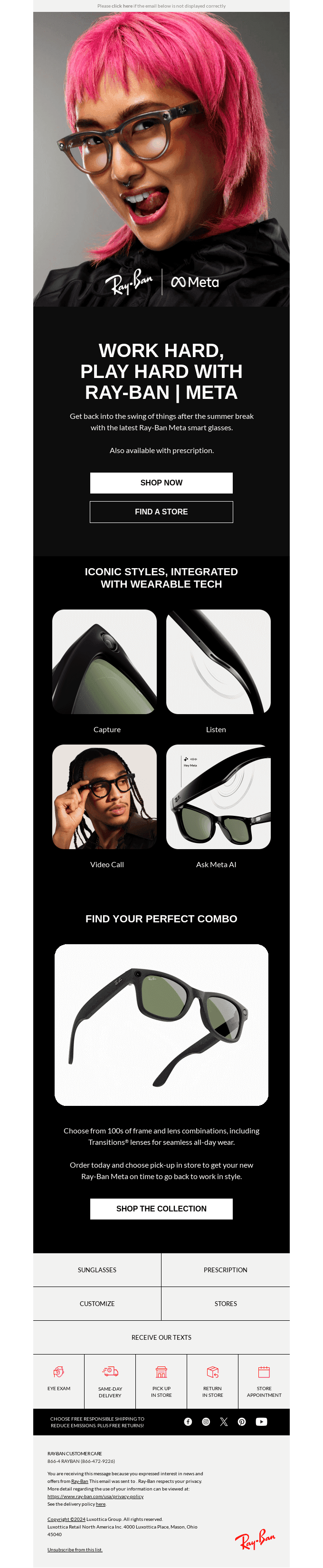 Get back in action with Ray-Ban Meta