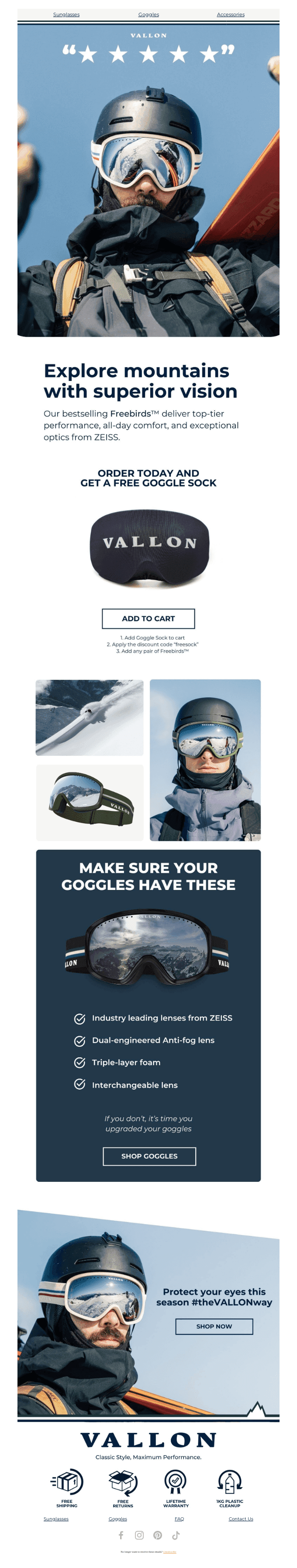 Get our new Goggle Sock for free