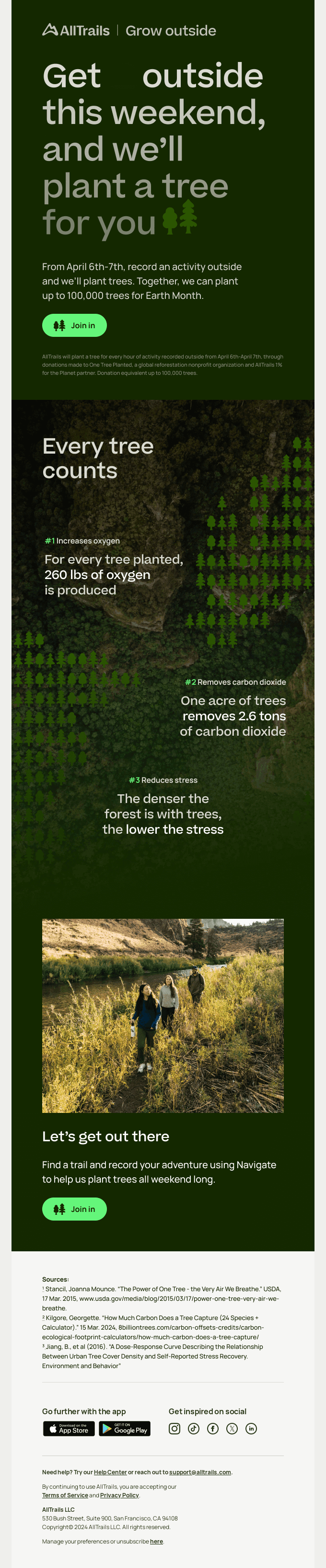 Get outside this weekend, and we’ll plant trees 🌳