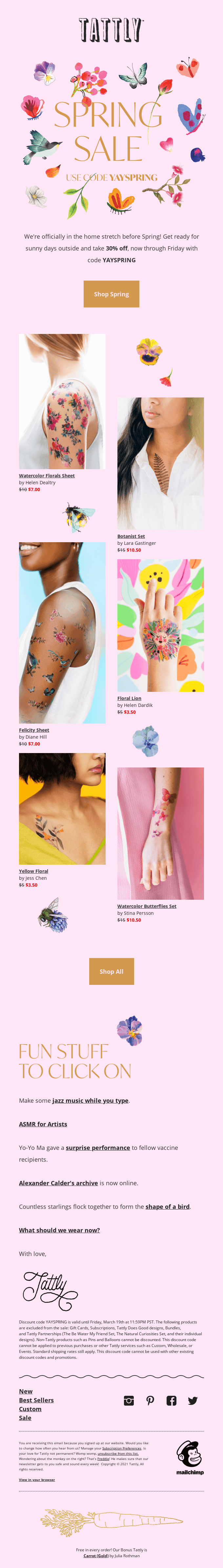 Get Ready for Spring with 30% Off