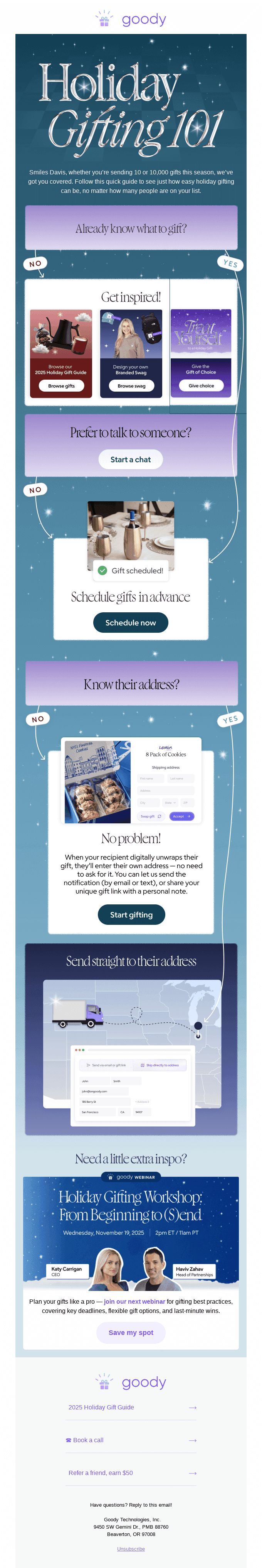 Gift your customers & prospects in minutes