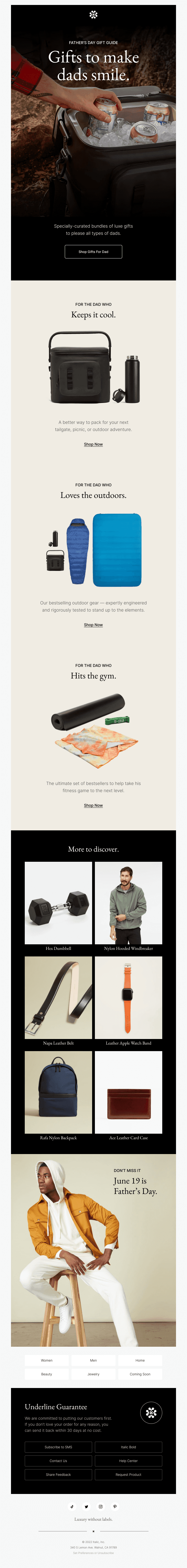 Gifts to make
Dad smile.