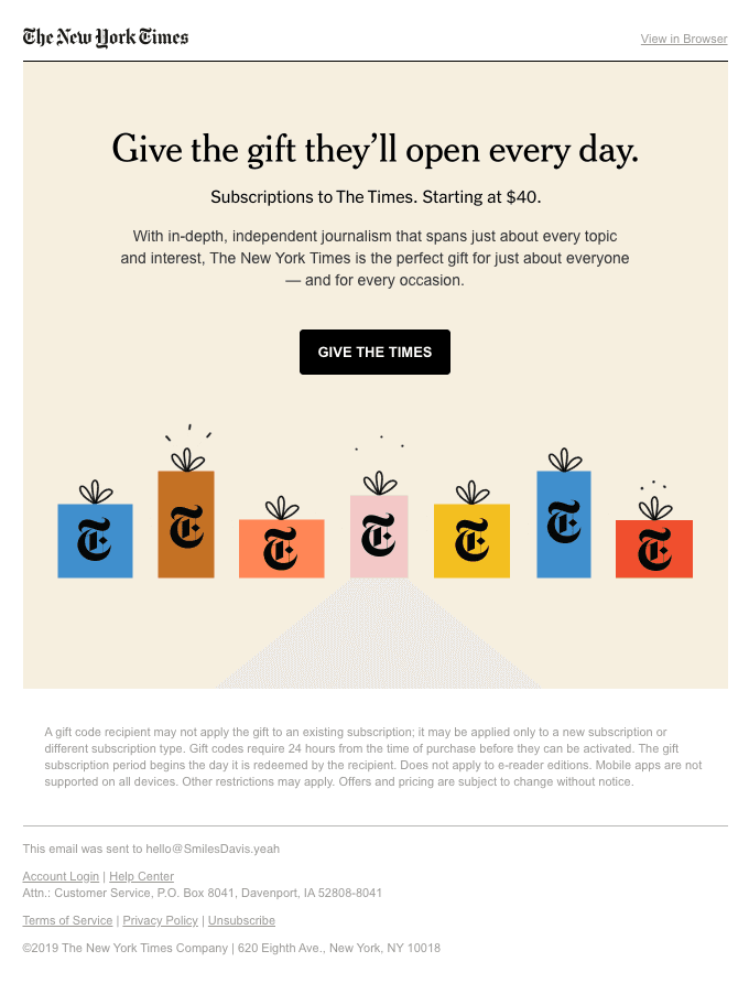 Give the gift you’d like to receive — The New York Times