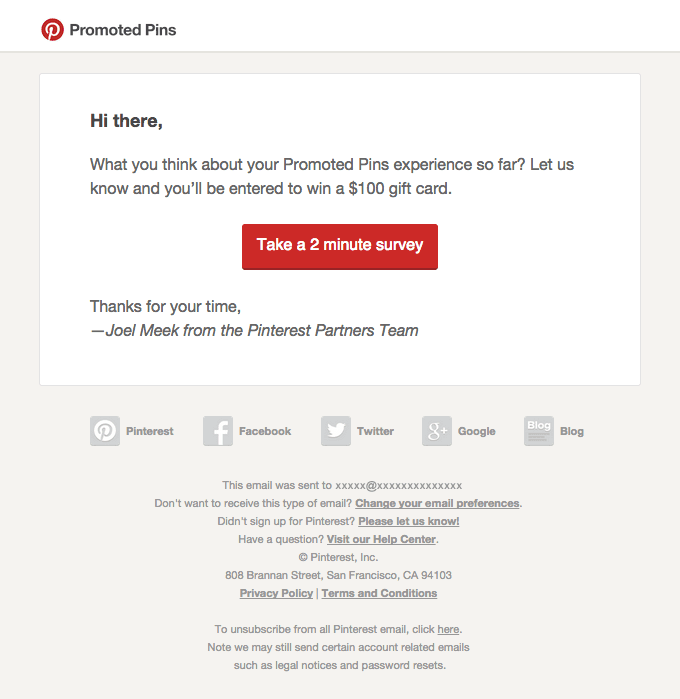 Got a sec? Give us feedback on using Pinterest for your business