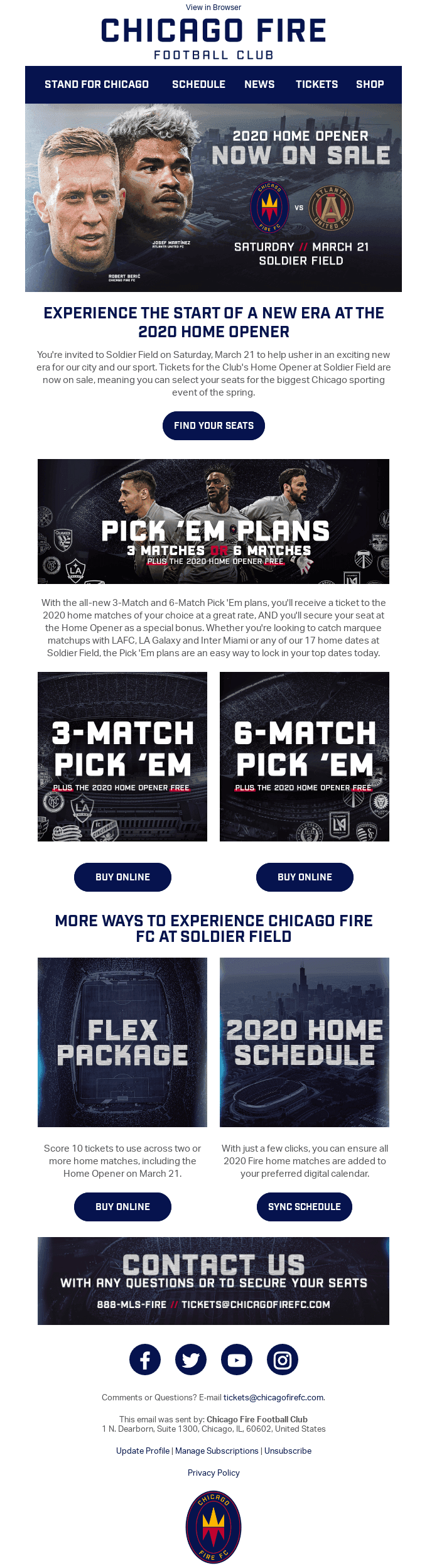 Home Opener Single-Match Tickets Now On Sale!