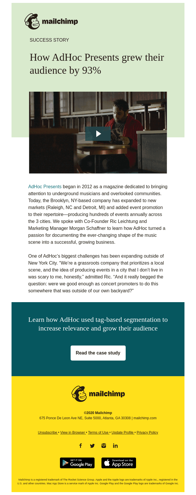 How AdHoc Presents grew their audience by 93%